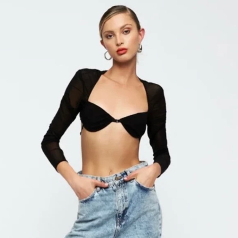 Lioness Gilda Crop Top Black
